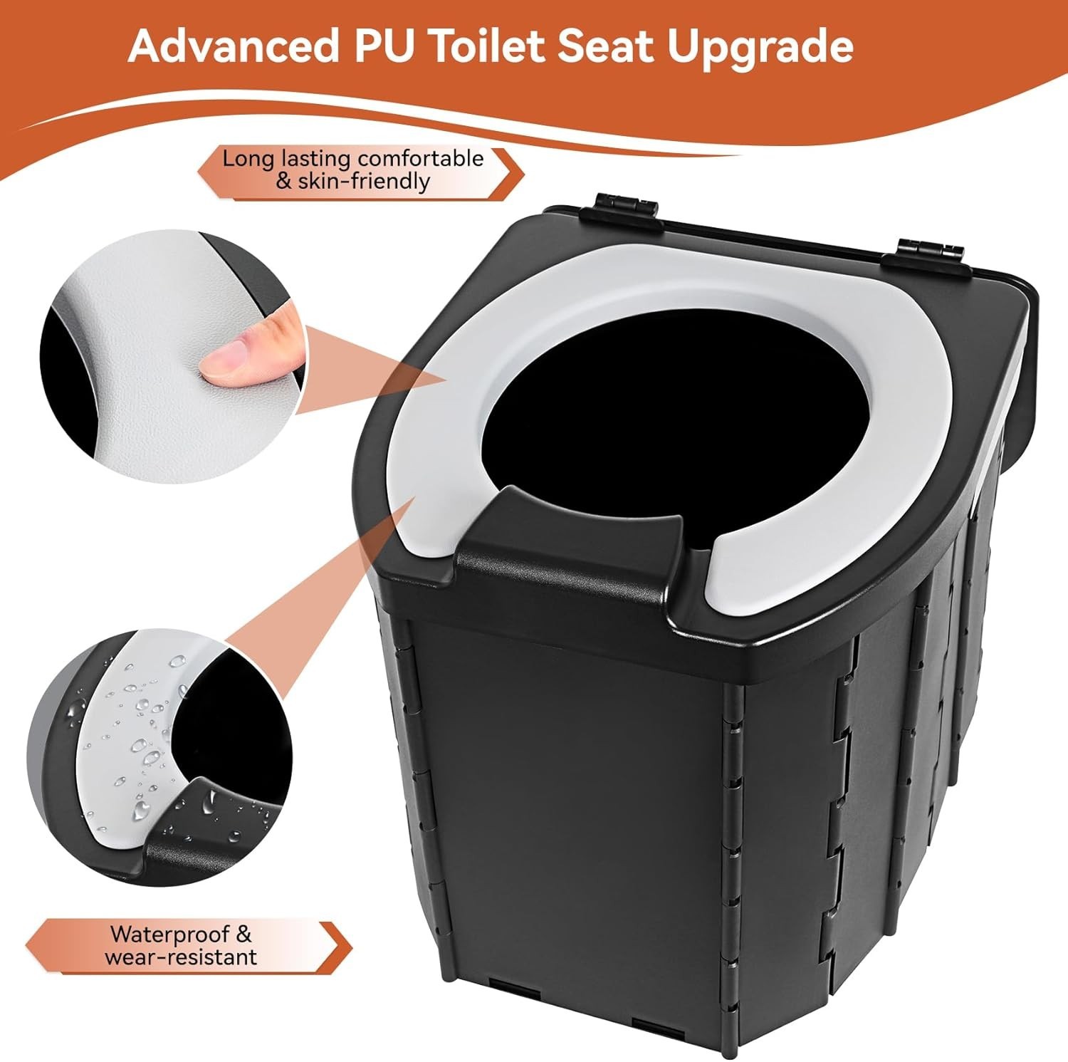 Upgraded Travel Potty with Splash Guard – Lightweight & Versatile for Adventures