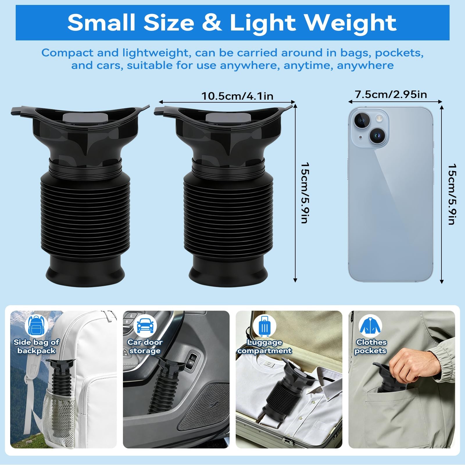 Portable Urinal 750ml Foldable Travel Toilet Emergency Pee Bottle