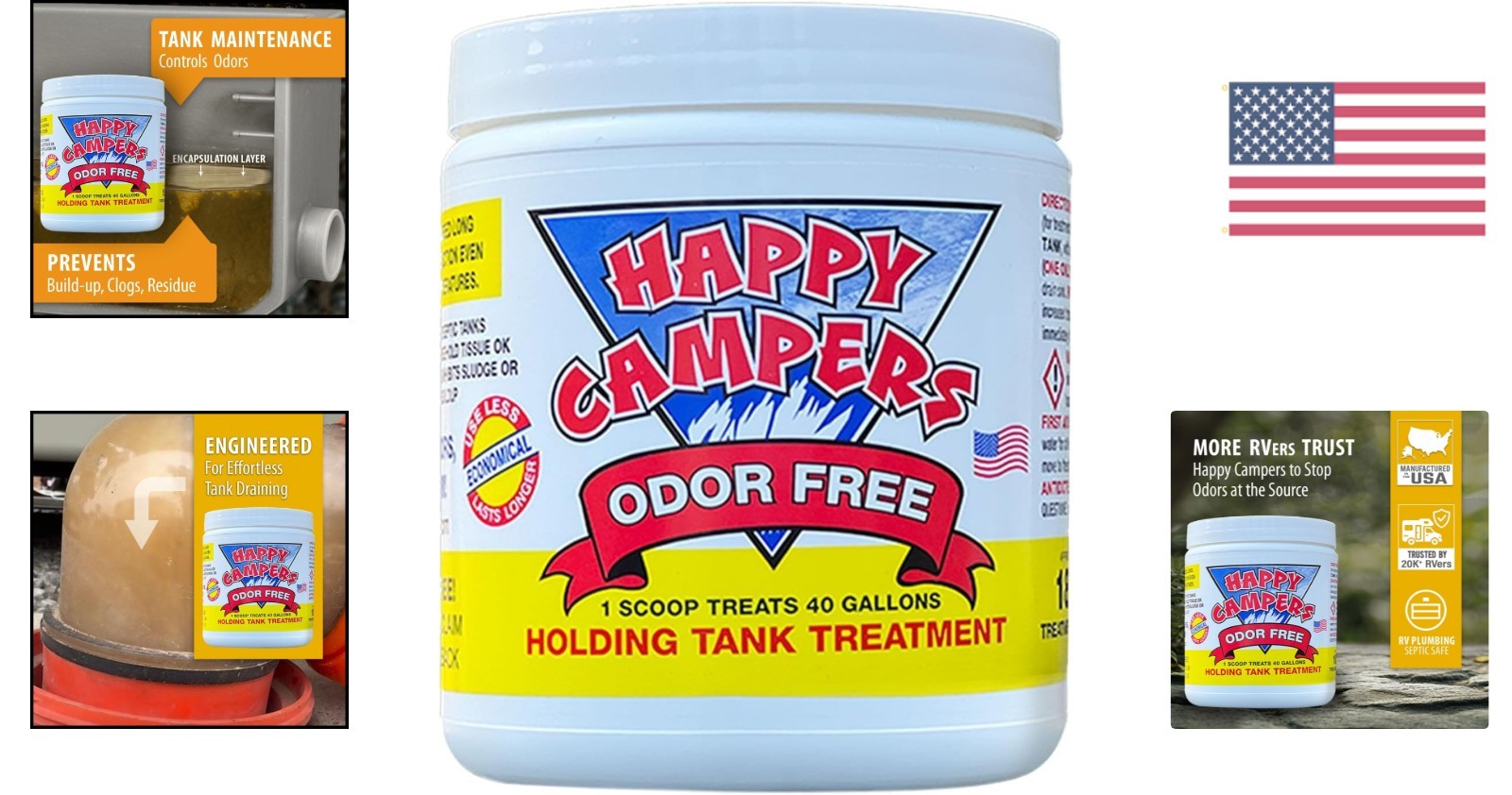 RV Toilet Treatment – 18 Odor-Free Treatments for Black & Gray Tanks