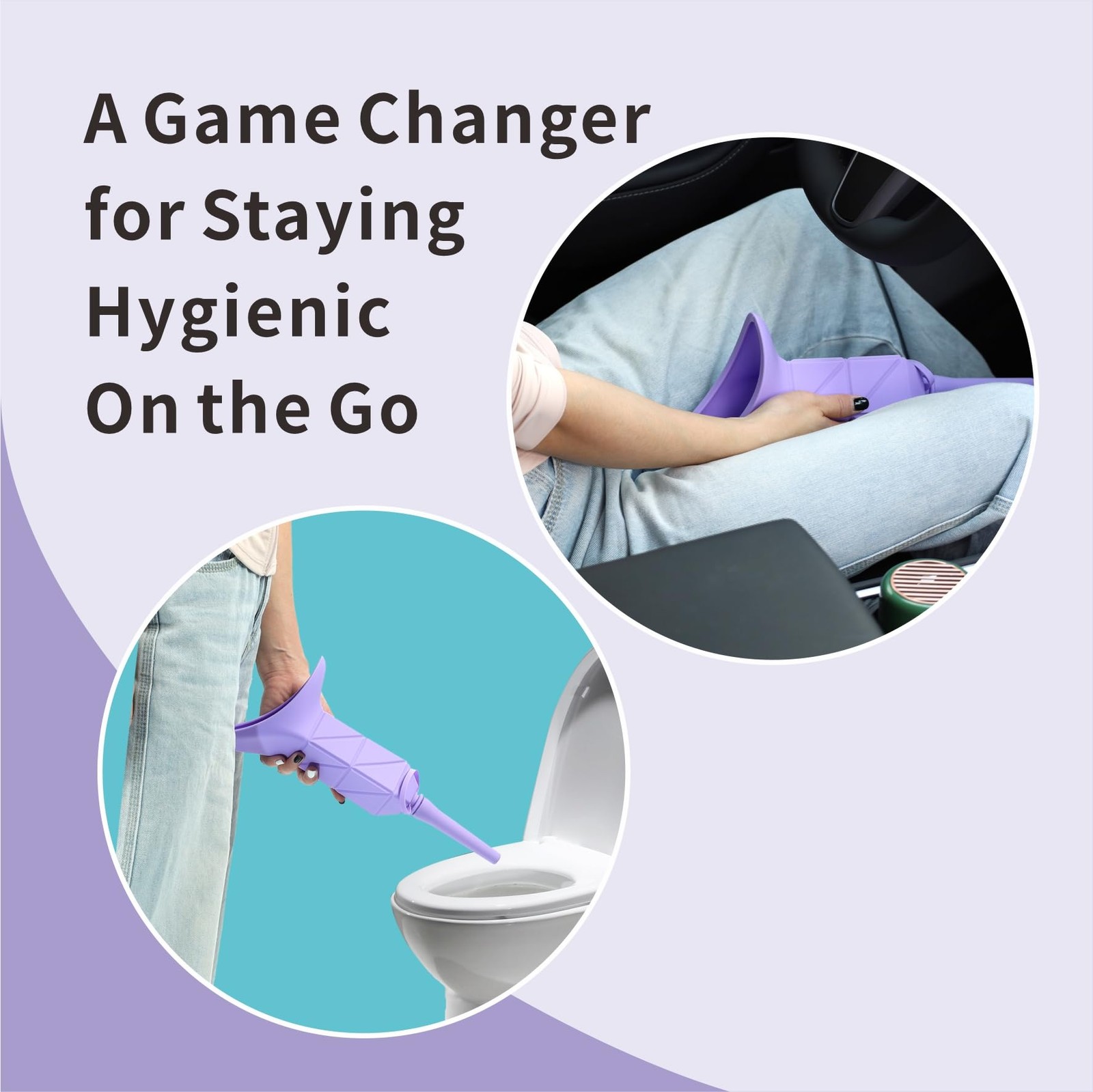 Foldable Female Urination Device Reusable Silicone Travel Pee Funnel