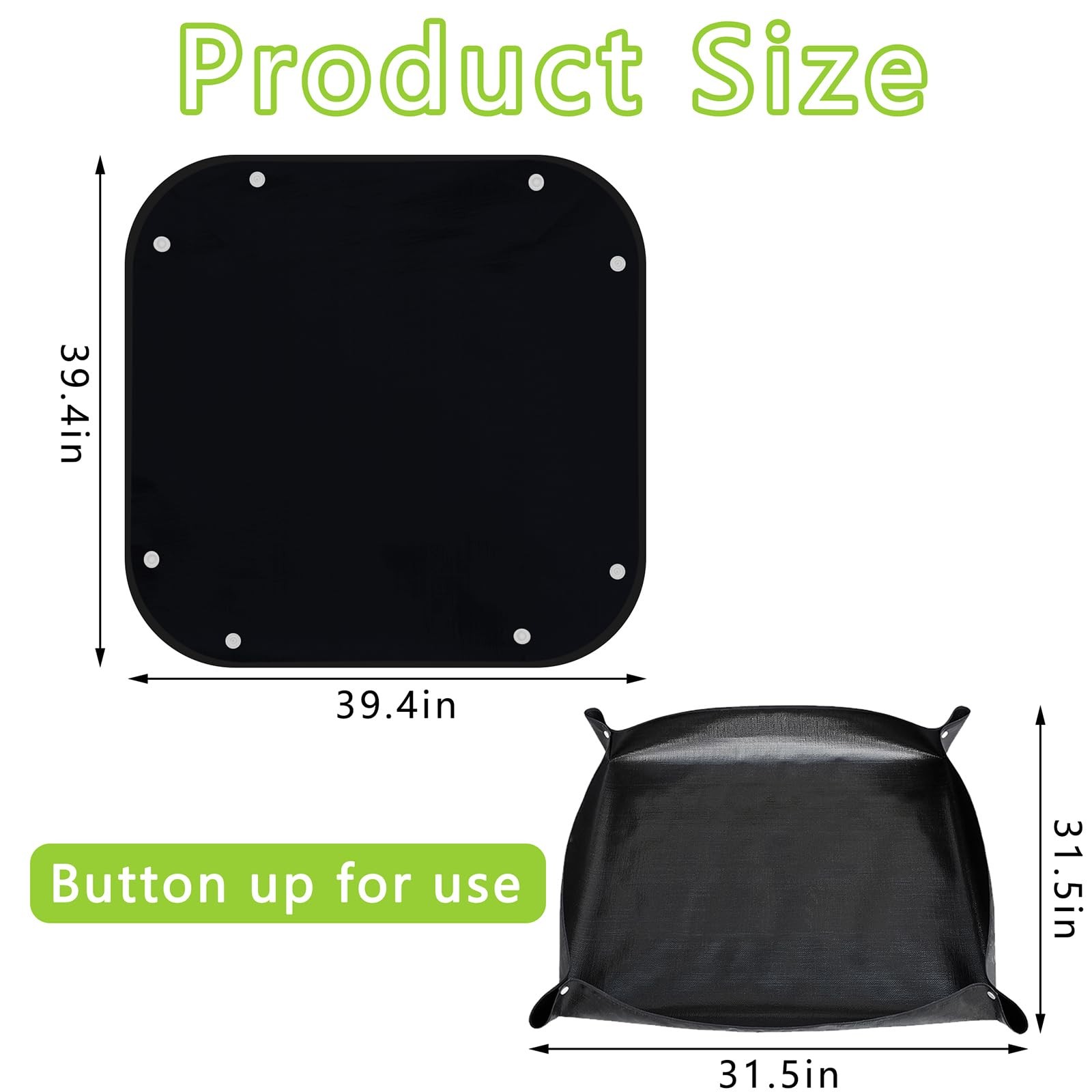 QTRQTR Outdoor Camping Shower Mat, 39.4″ Portable Shower Pan, Simple Version …