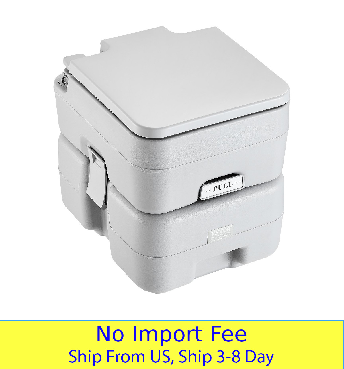 Portable Toilet Camping 5.3 Gal Waste Tank 3.2 Gal Flush RV Porta Potty