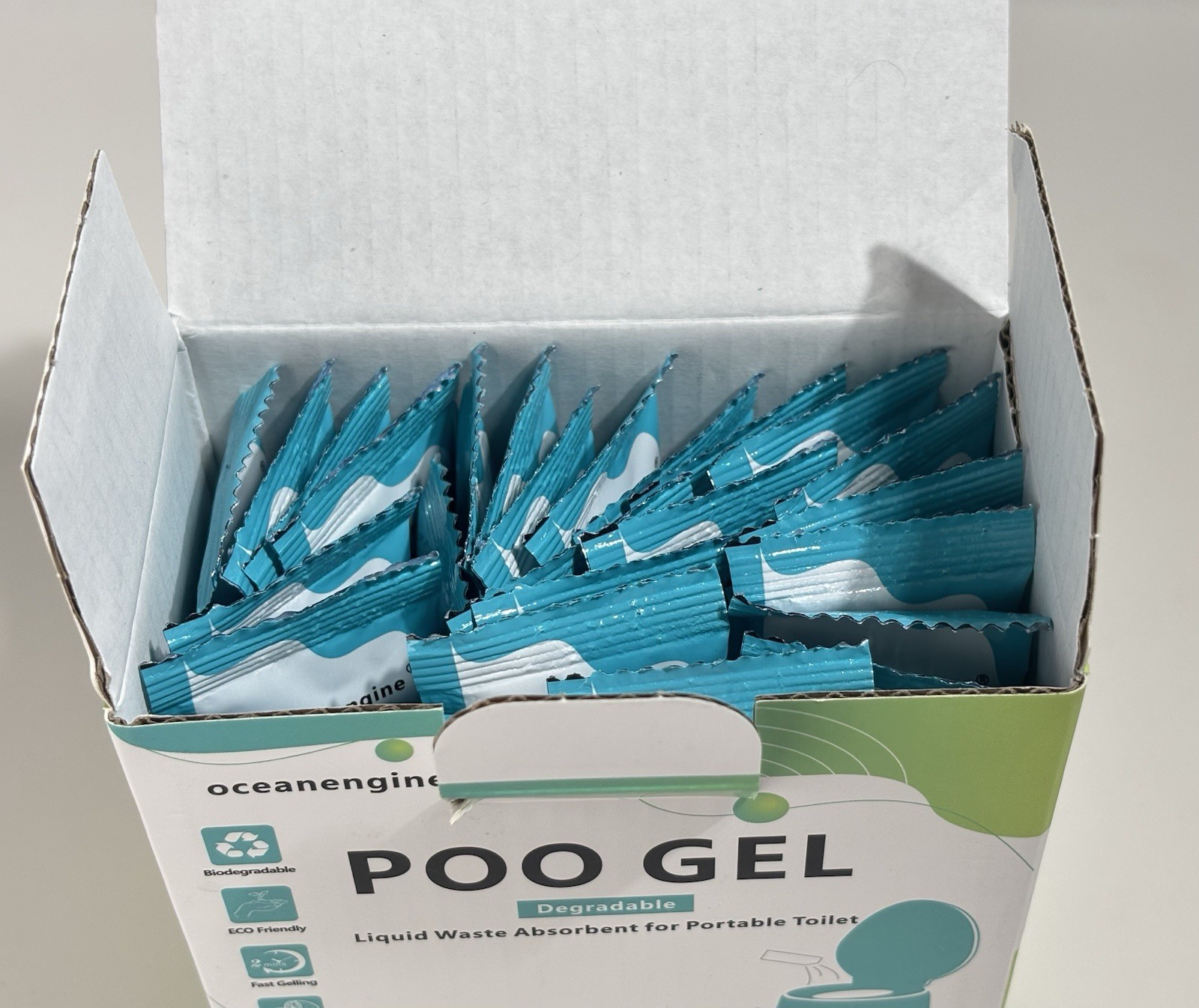 25 Packets Poo Gel for Portable Toilet, Camping Toilet Powder Oceanengine