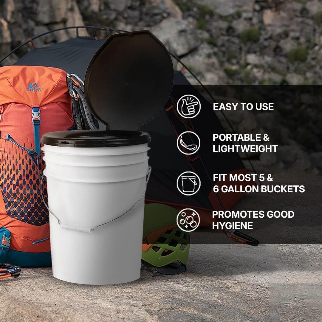 Ultra Comfortable Camping Toilet Seat – Portable, Lightweight, 400 lbs Capacity