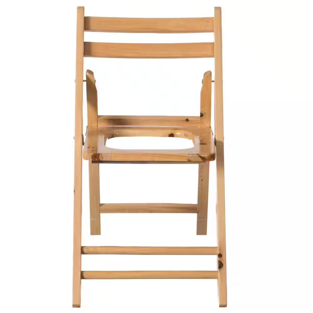 Wooden Folding Portable Non- Electric Waterless Toilet Seat for Camping and Hiki