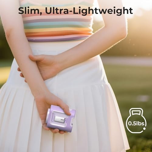 Mini Portable Waist Fan Clip on, Birthday Gifts LAVENDER 5000.0 Milliamp Hours