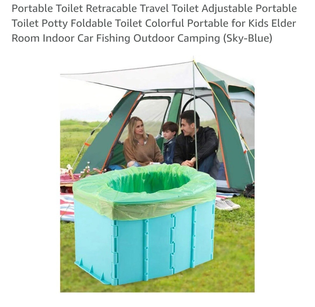 Children’s Adult Portable Travel Folding Toilet Urinal Mobile Seat For Camping H