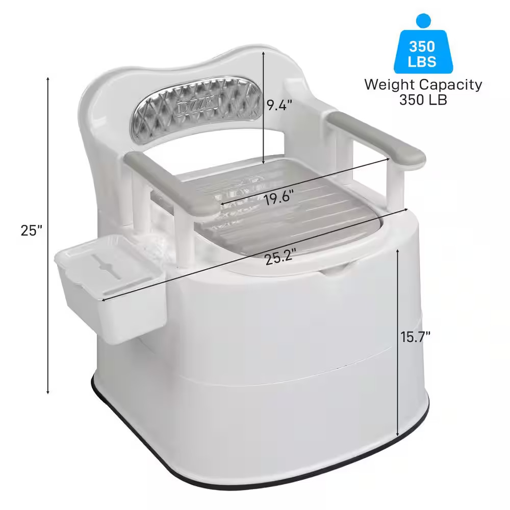 Large Portable Toilet, Commode with 5 Gallon Bucket Inner, Lightweight Camping R