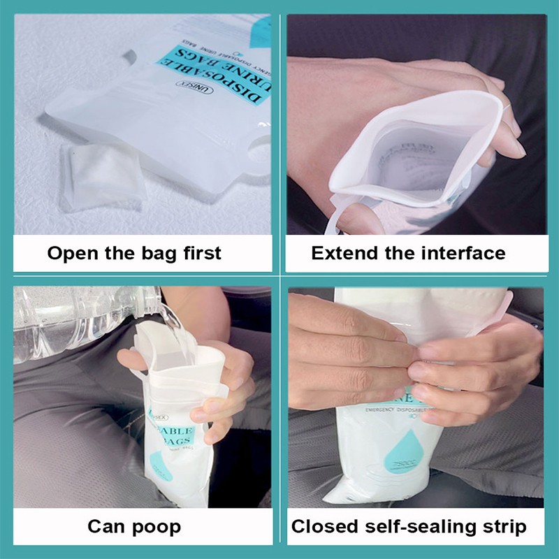 4 – 10 PCS 750ml Emergency Portable Urinal Bags Car Travel Vomit Toilet Unisex