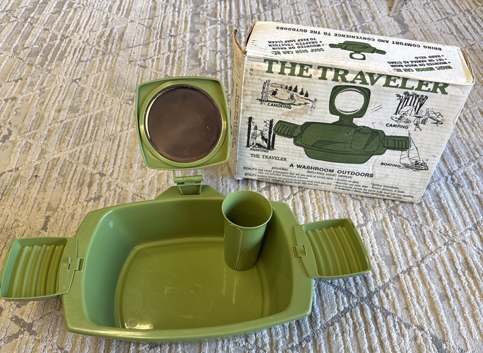 Vintage 1980’s NOS “The Traveler” Portable Outdoor Washroom RV Camping Boating