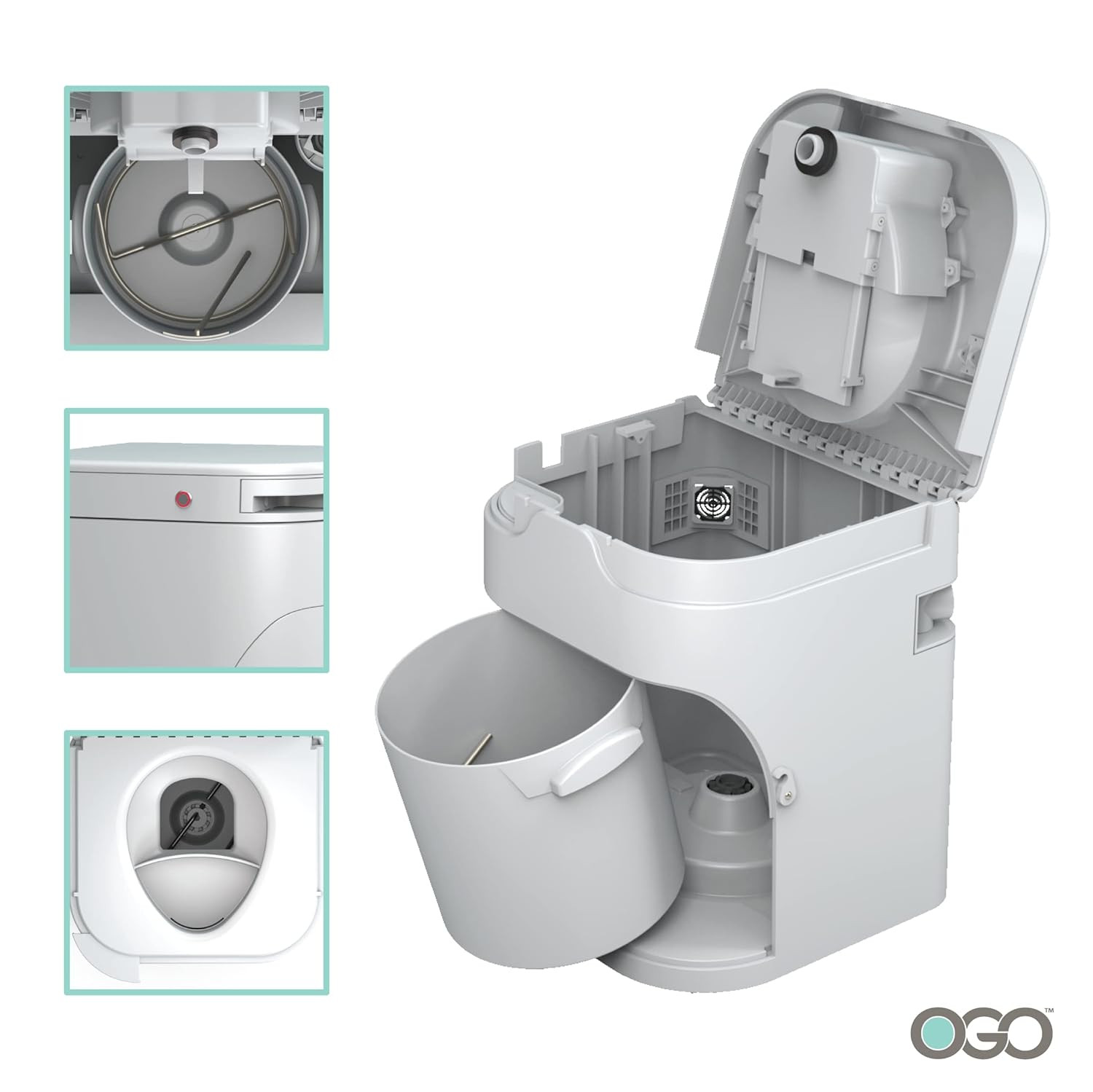 Origin 12V Electric Composting Toilet – Compact, Odorless, Off-Grid Solution
