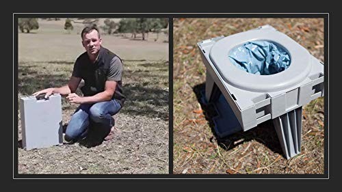 Portable Camping Toilet – Complete Kit for Camping, Hunting, Fishing – 3 Bonus K