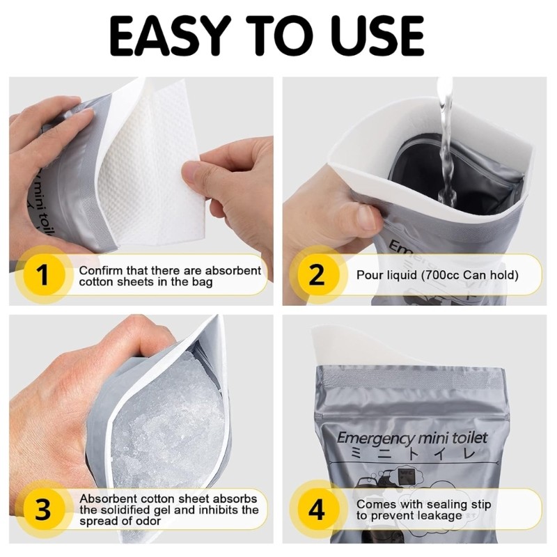 10Pcs 700ml Emergency Urinal Bag For Car Travel Camping Disposable Vomiting Bag