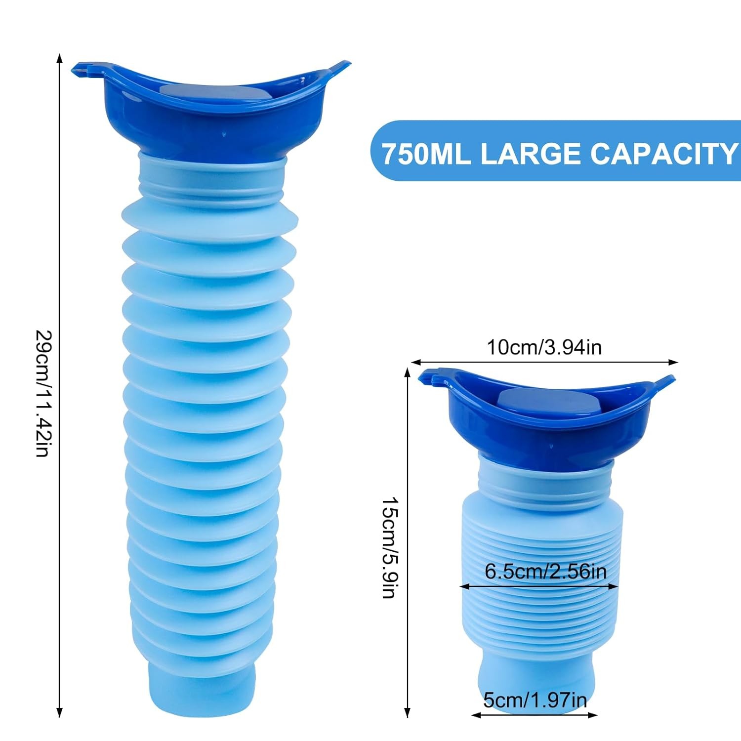 Pee Bottles for Men, Portable Urinal for Men, Collapsible Urine Bottle 750ML, Ca