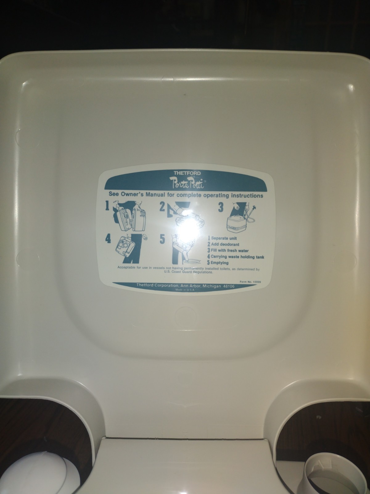 PORTA POTTI 135 THETFORD NEW FRESH WATER PORTABLE TOILET NEW