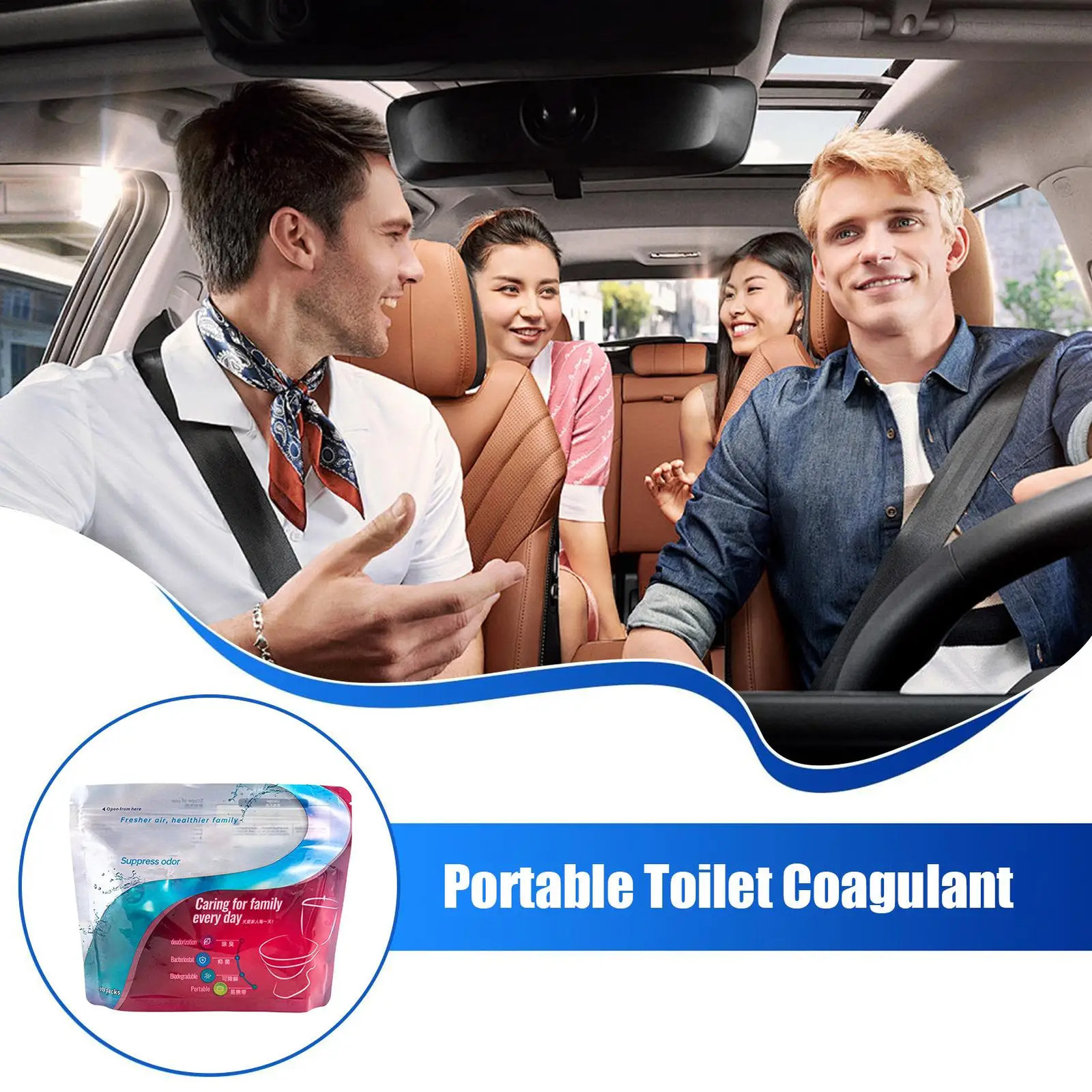 Portable Toilet Absorbent Gel Emergency Urine Bag Coagulant Camping Toilet Powde