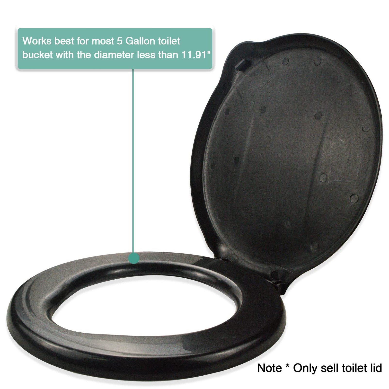 Sailortenx Bucket Toilet Seat with Lid – Portable Toilet for Camping, Outdoor…