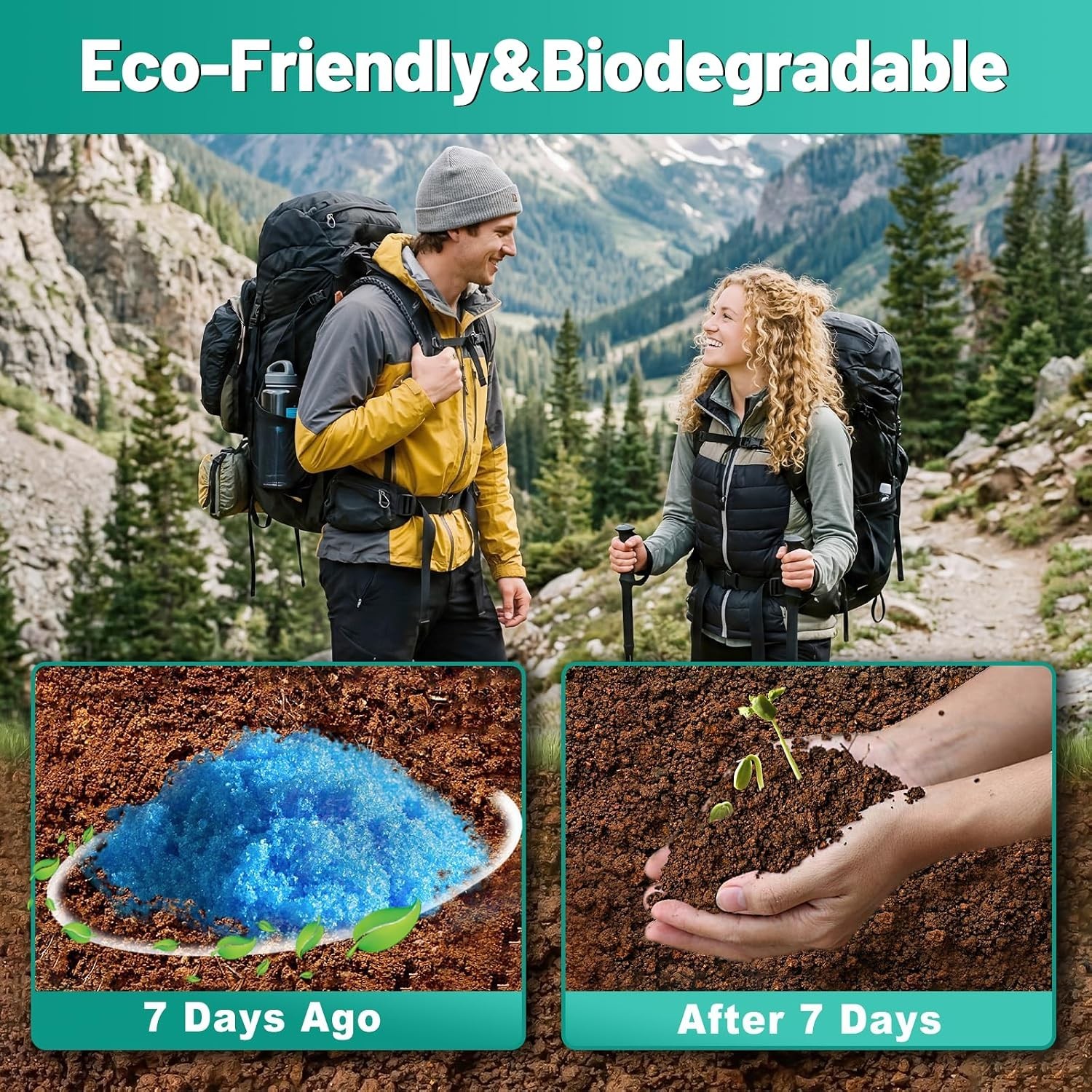 Portable Toilet Gel, Poo Powder for Portable Toilet, Camping Toilet Gel, Pee …
