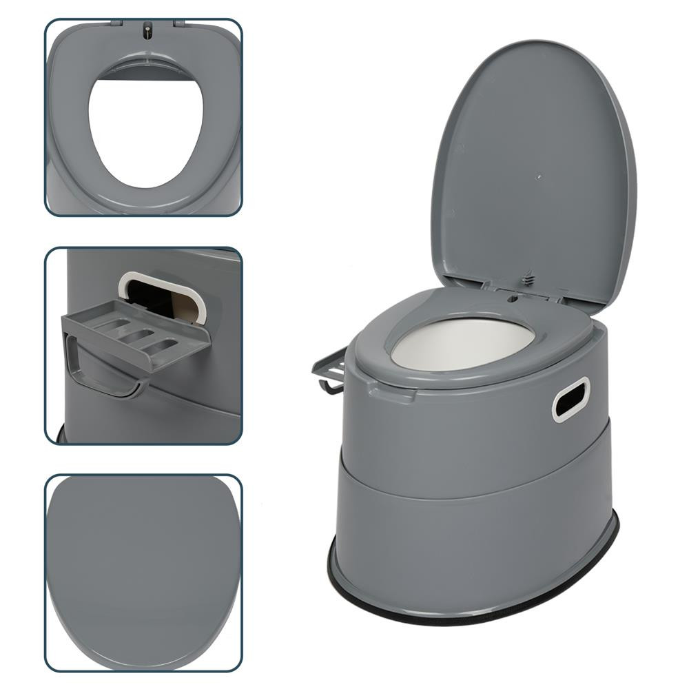 Camping Hygiene Portable Detachable 5L Toilet Indoor Outdoor Beige Commode