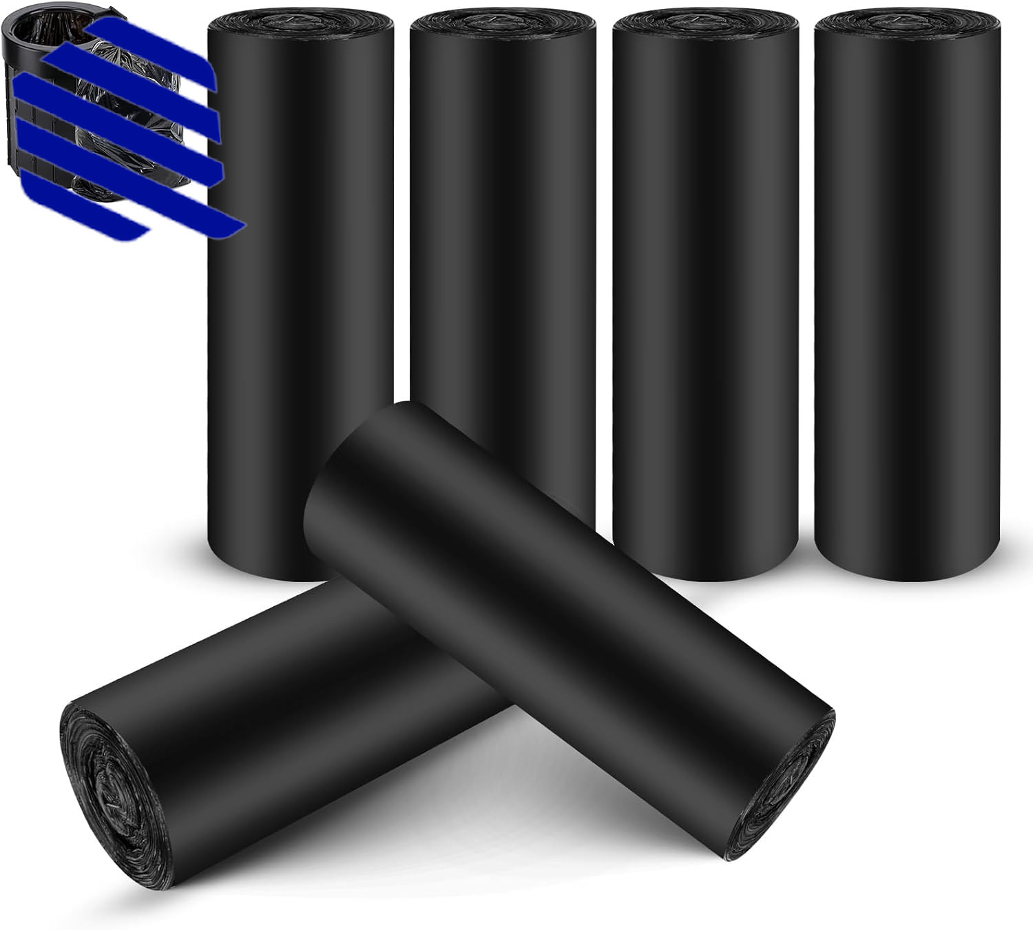 Camping Toilet Bags 120 PCS 6 Roll Portable Toilet Bags Thickened Toilet Waste