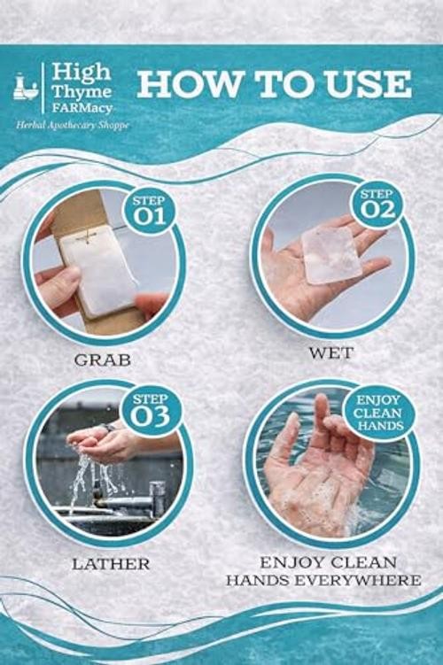 Travel Soap Sheets (300 Count, 6 Pack) – Portable Paper 50 Count (Pack of 6)