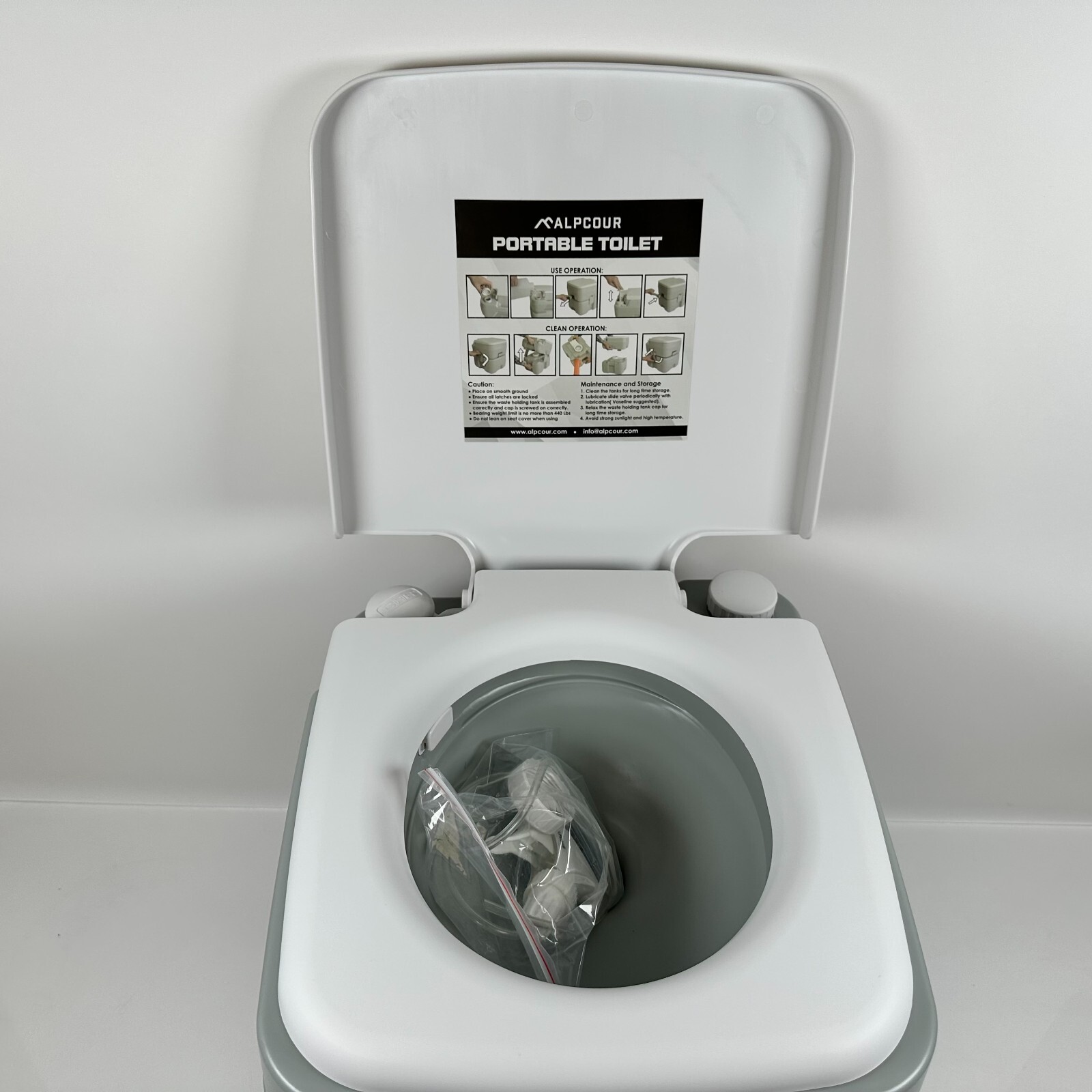 (NEW) Alpcour Portable RV Toilet APC-PT20W