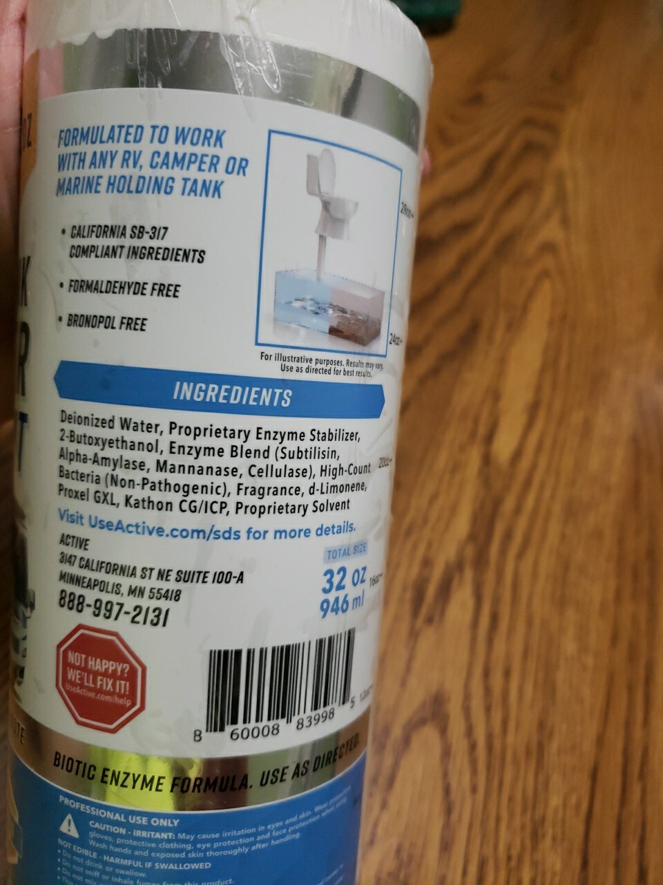 Active RV & Camper Holding Tank Digester Treatment 16 (2oz) Treatments New 32oz