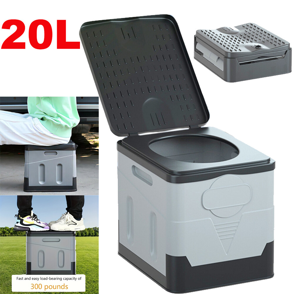 20L Portable Folding Toilet Seat For Camping Toilet Travel Hiking Outdoor Potty
