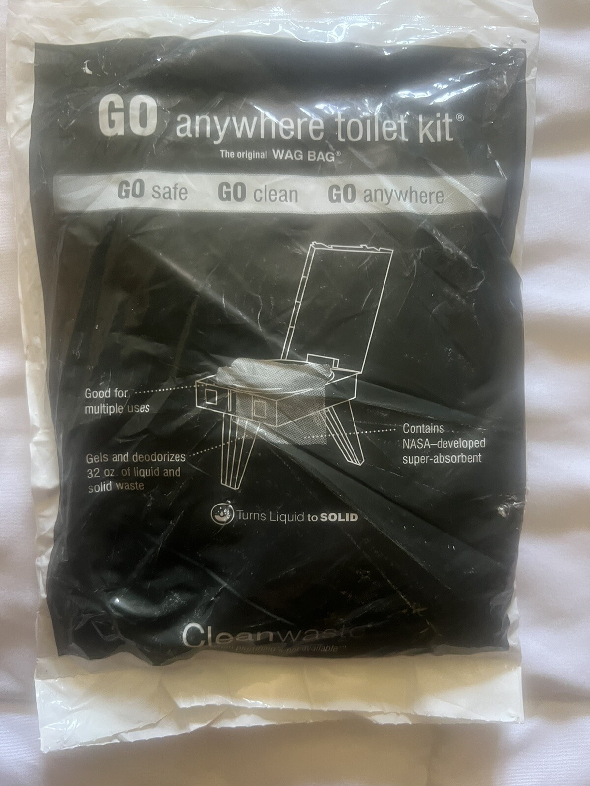 Cleanwaste Go Anywhere Toilet Kit (Pack Of 20) – Camping, Military WAG BAG