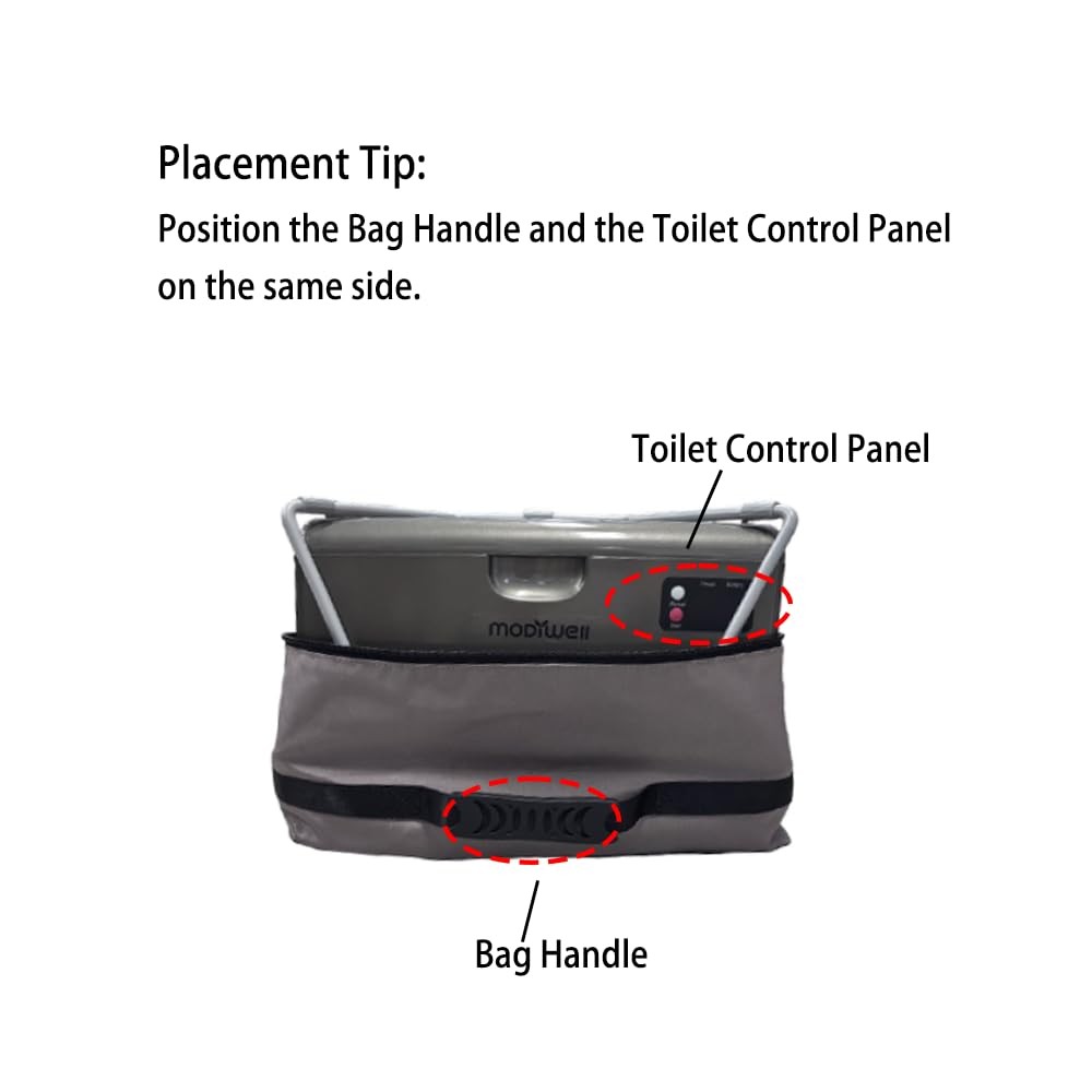 Modiwell LE-310 Dry Flush Toilet Carrying Bag with Waterproof Cover, Portable…