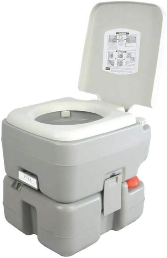 Portable Toilet with Carry Bag – 5.3 Gallon Waste Tank – Indoor/Outdoor Use