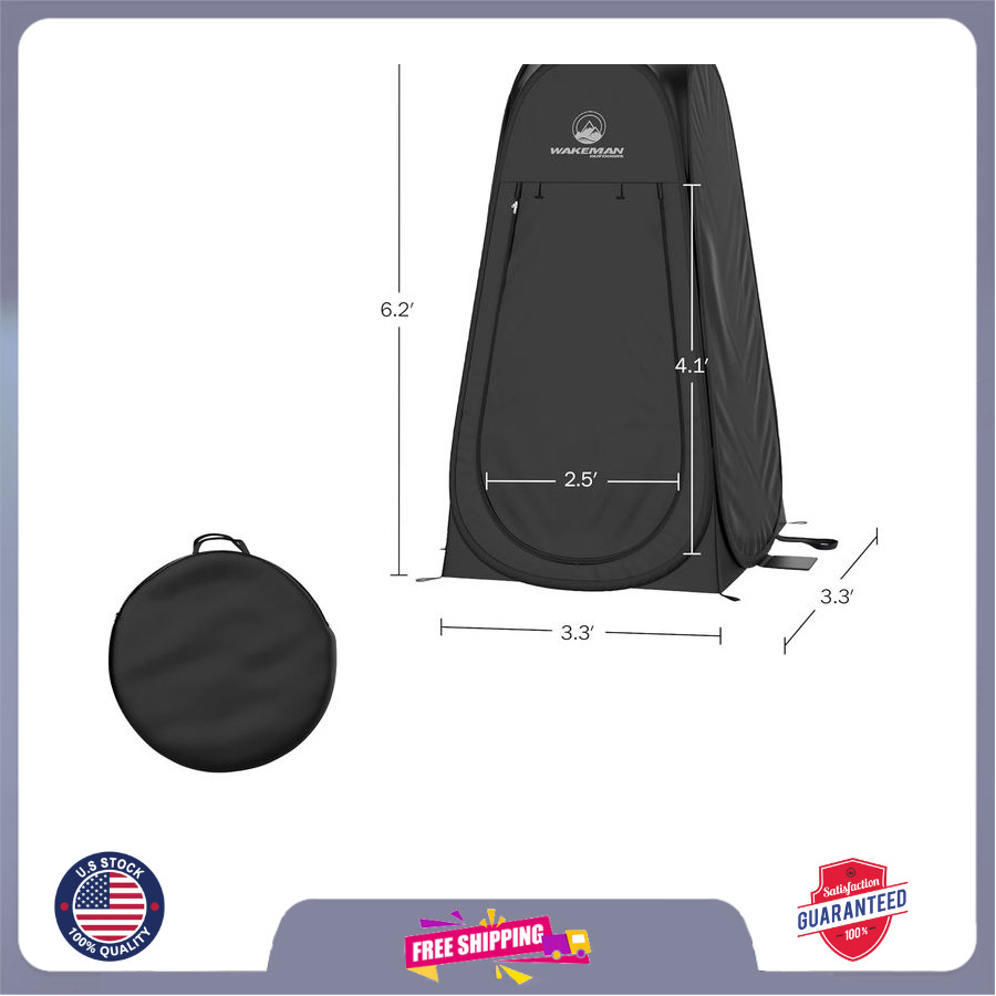 Privacy Shower Tent, Dressing Room, or Portable Toilet Stall with Carry Bag