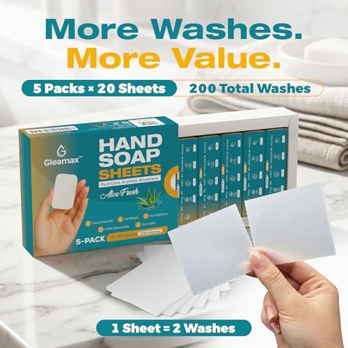 Hand Soap Sheets, Soap Sheets for Travel – Portable, Pocket Size, Eco