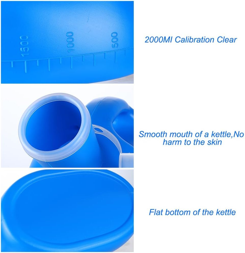 Urinal Bottle Portable Urinals for Men Women Urine Bottle 2000Ml Mens Potty Spil