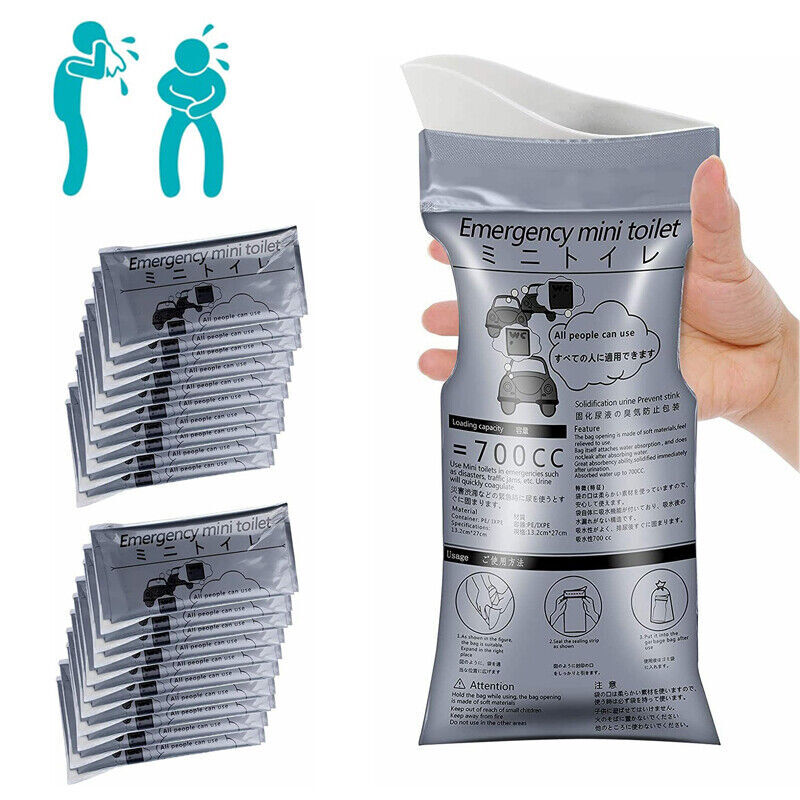 Portable Disposable Urine Bags Camping Pee Bags Travel Emergency Car Urinal Bag
