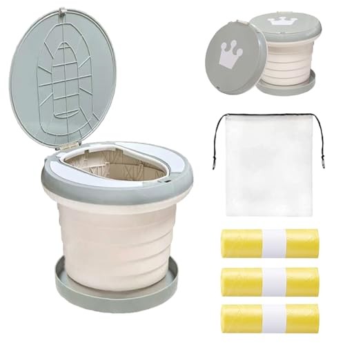 Travel Potty for Toddler, Portable and Foldable Toilet, Apply to Large Gray