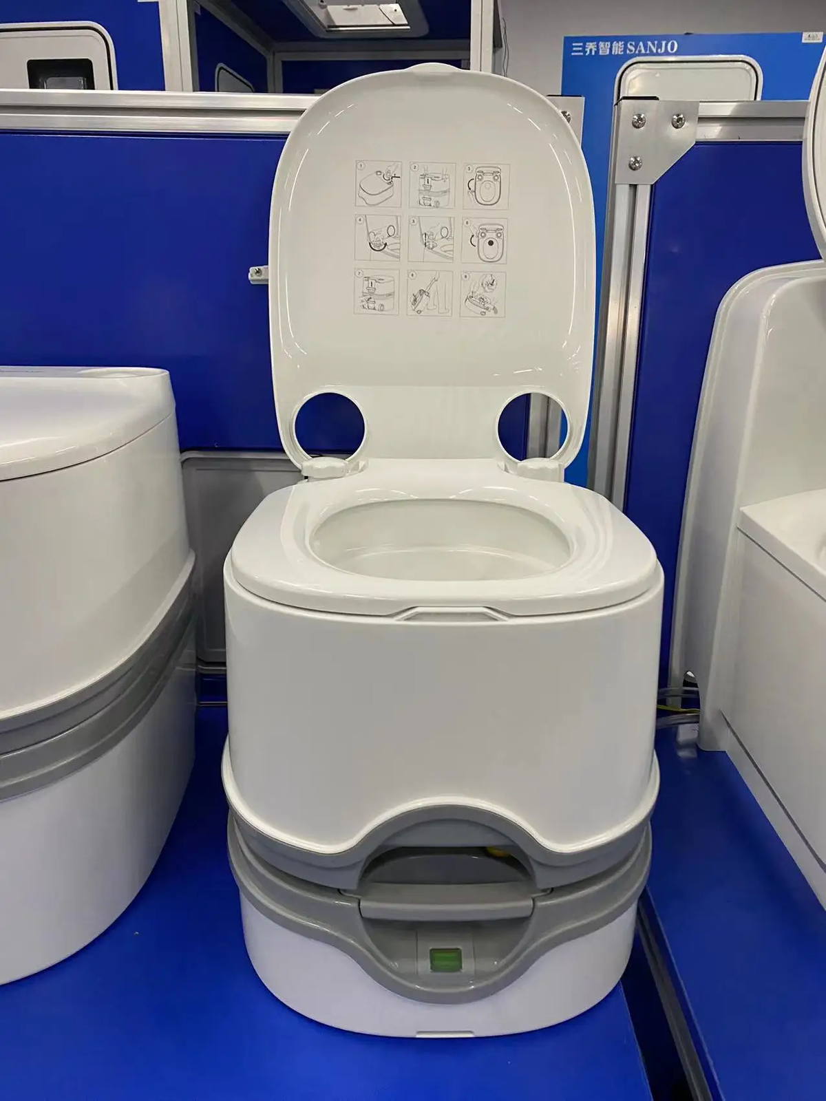Hot Selling Camping RV Parts Plastic Smart Plastic Travel Toilet Seat 3J-W5002-S