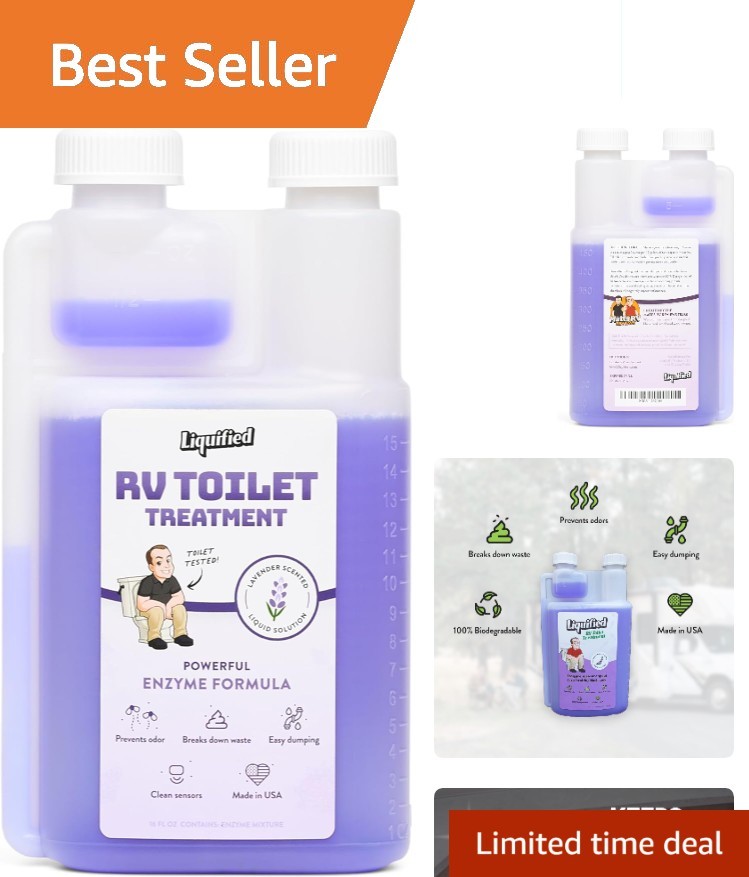 Eco-Friendly Lavender Black Tank Digester – 16oz Odor Eliminator Made in USA