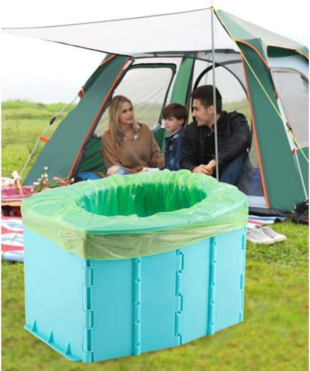 Children’s Adult Portable Travel Folding Toilet Urinal Mobile Seat For Camping H