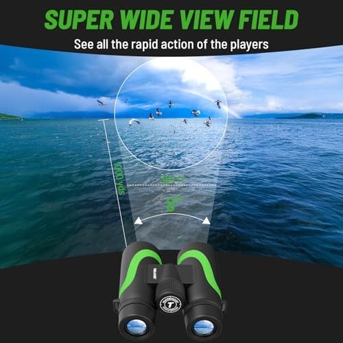 Green 15×55 UHD Binoculars for Adults – High Powered with Phone Adapter – Large