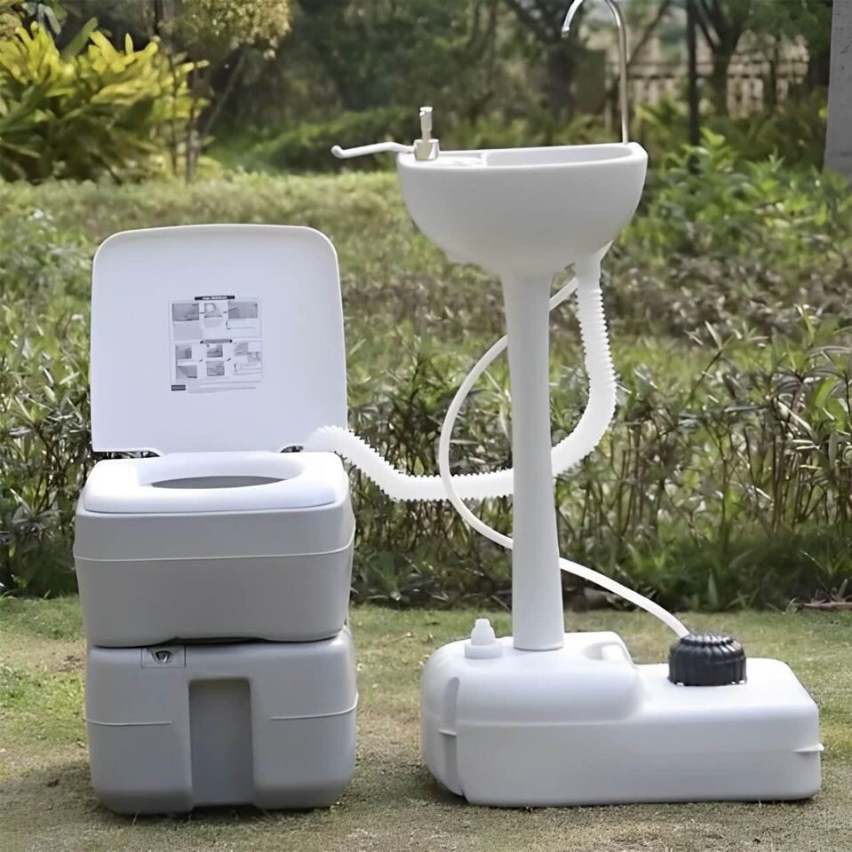 Portable RV Toilet with 5 Gallon Camping Sink Hand Wash **Brand New**