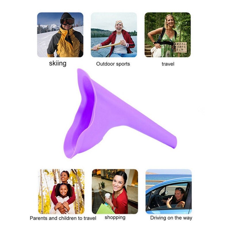 Women’s Pee Funnel – Soft Silicone Urinal for Indoor and Outdoor Use Emergency