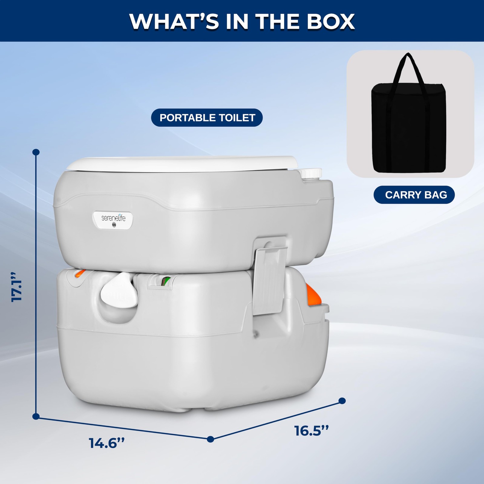 Portable Toilet for Camping with 5.8 Gallon Capacity Easy Clean and Leak Proof