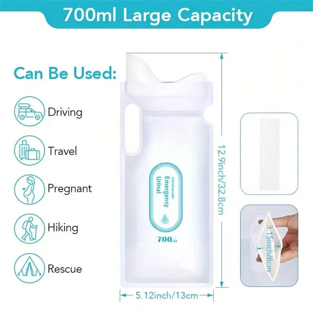 4PCS/ Set Emergency Urine Bag Portable Car Toilet Girl Child Disposable Urine Ba