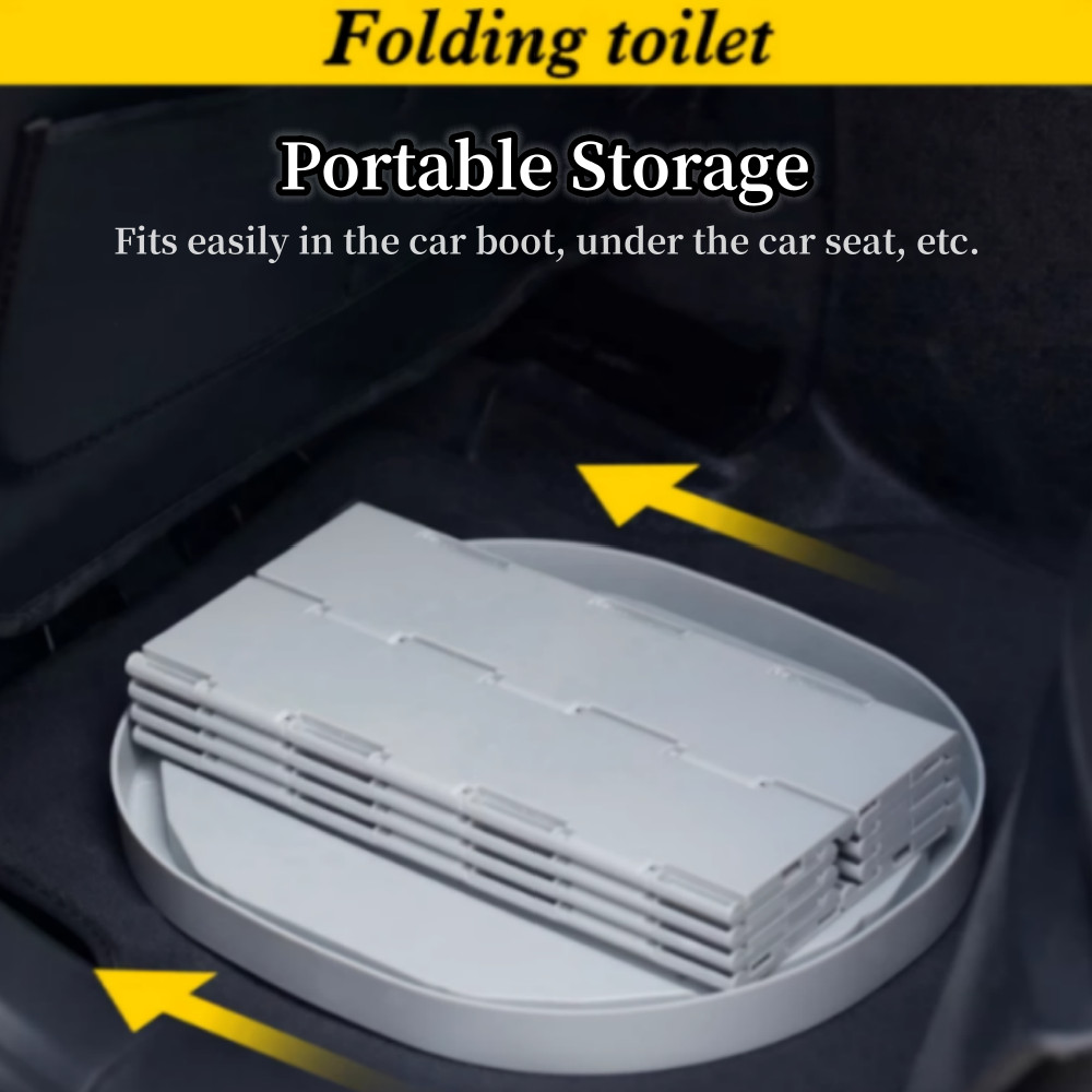 Folding Portable Outdoor Emergency Toilet for Camping Car Travel Porta Potty