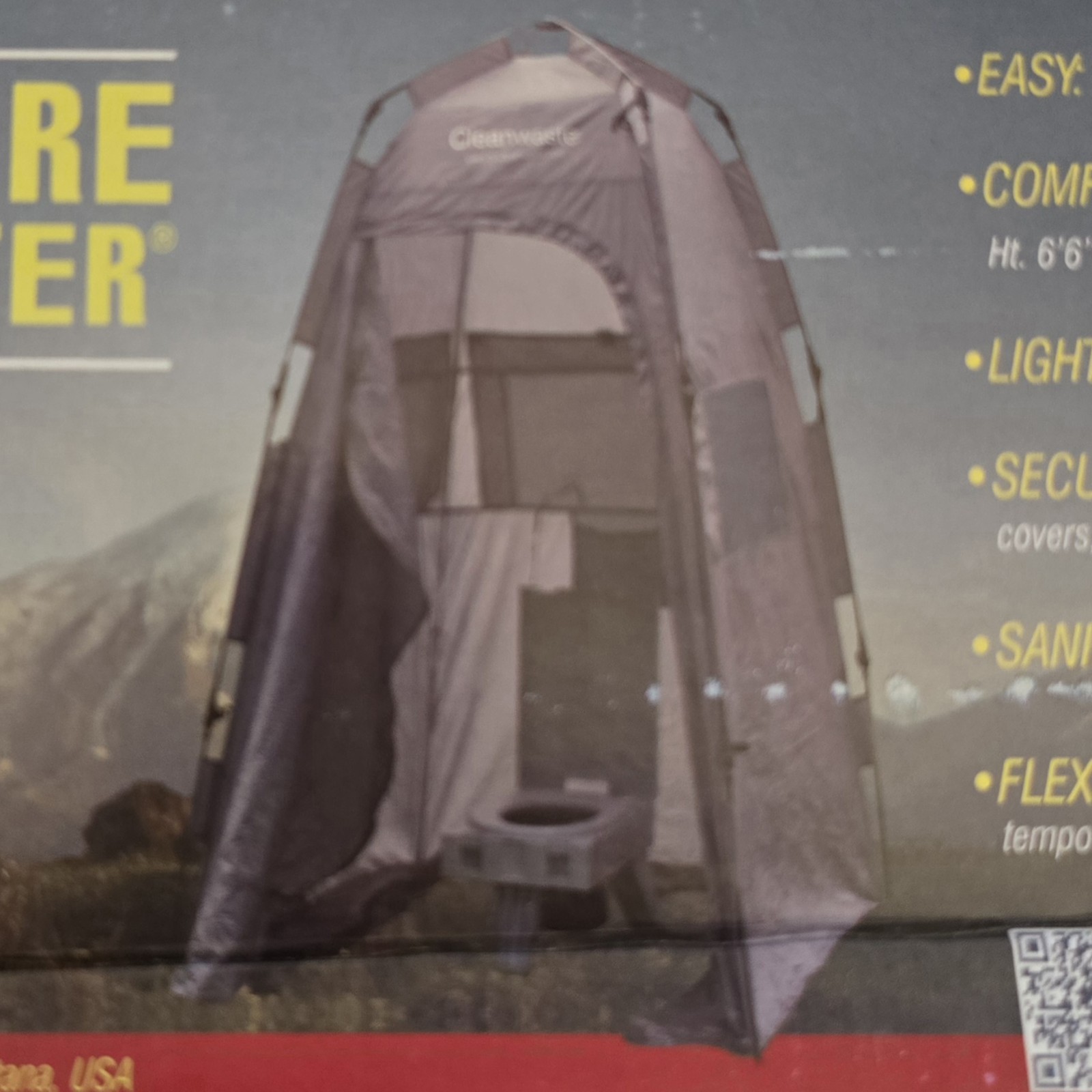Cleanwaste Portable Dry Toilet System With Privacy Tent