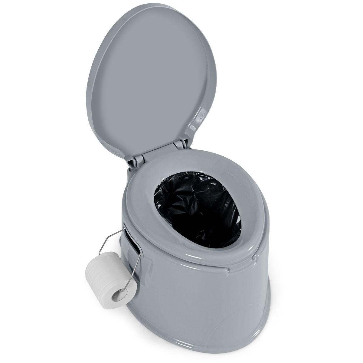 Portable Travel Toilet Indoor Outdoor W/Paper Holder Camping Hiking Outdoor
