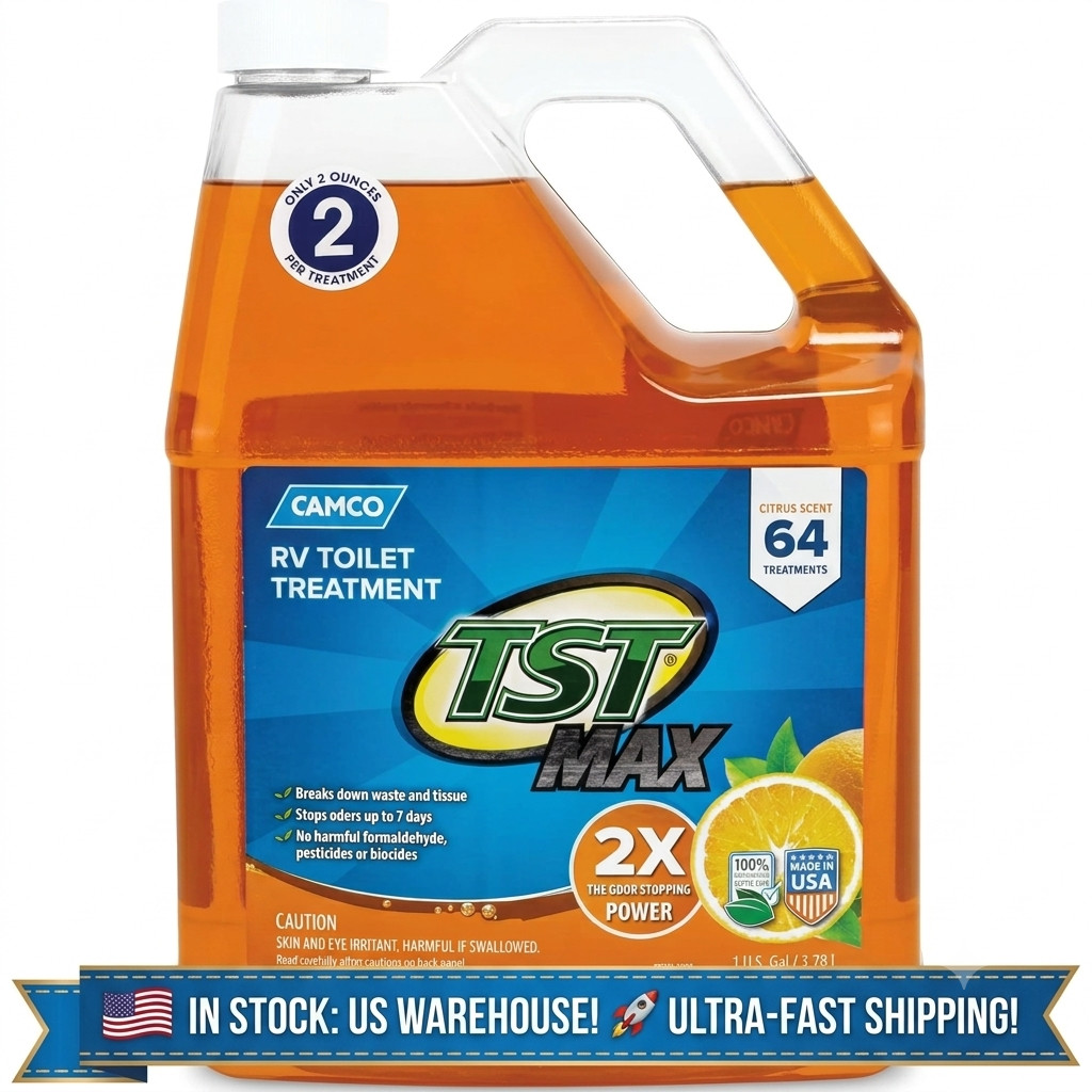 Camco TST MAX RV Toilet Treatment 1 Gallon Orange Scent Septic Safe 41173