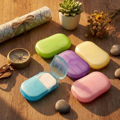 Disposable Soap Sheets Paper 5 Boxes Hand Cleaner Fragrance Mini Soap Paper