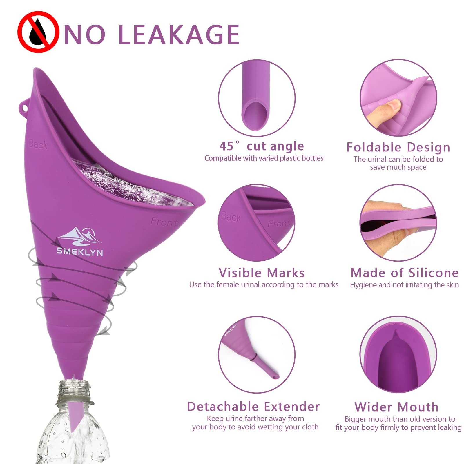 Female Urination Device Women Pee Funnel Reusable Silicone Urine Cup Female U…